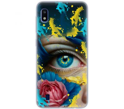 Чохол для Samsung Galaxy A10 (A105) MixCase патріотичні Синє жіноче око
