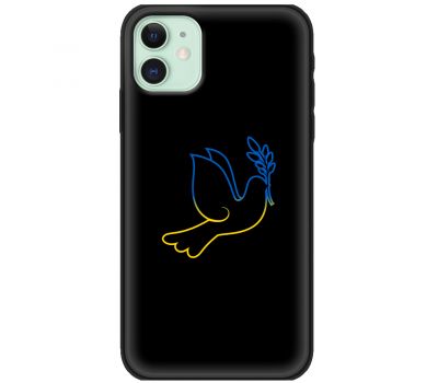 Чохол для iPhone 12 mini MixCase патріотичні блакитно-жовтий голуб