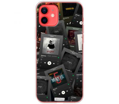 Чохол для iPhone 12 mini MixCase музика альбоми темний