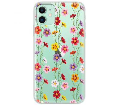 Чохол для iPhone 12 mini Mixcase квіти патерн квіткових ліан