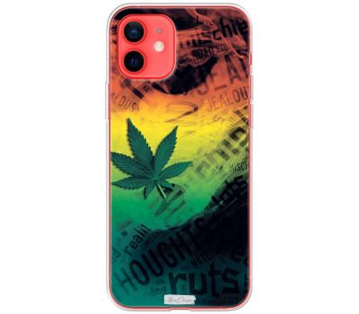 Чохол для iPhone 12 mini MixCase трава листя дим