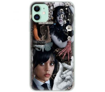 Чохол для iPhone 12 mini Mixcase Венздей колаж друкарська машинка