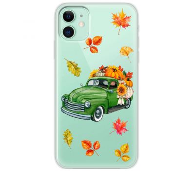 Чохол для iPhone 12 mini MixCase осінь авто з гарбузами
