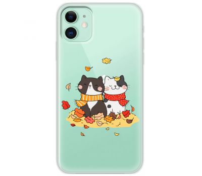 Чохол для iPhone 12 mini MixCase осінь котяча осінь