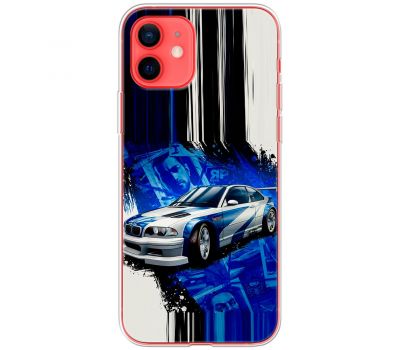 Чохол для iPhone 12 Mini MixCase авто бмв на синьому