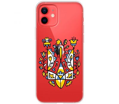 Чохол для iPhone 12 mini MixCase патріотичний "герб із квітів"