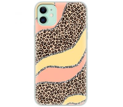 Чохол для iPhone 12 mini MixCase Леопард жовто-рожевий