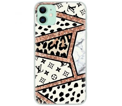 Чохол для iPhone 12 mini MixCase Леопард Louis Vuitton мозаїка