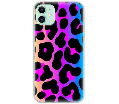Чохол для iPhone 12 mini MixCase Леопард неон
