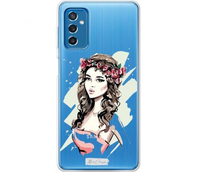 Чохол для Samsung Galaxy M52 (M526) MixCase дівчина з квітами у волоссі