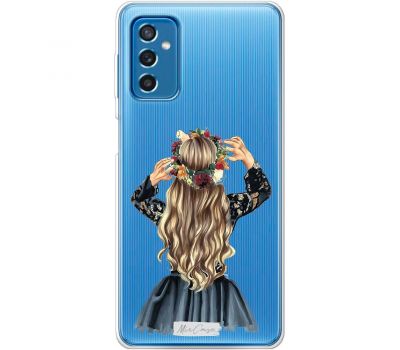 Чохол для Samsung Galaxy M52 (M526) MixCase дівчина з квітковим вінком