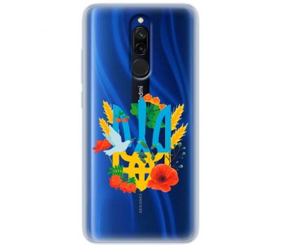 Чохол для Xiaomi Redmi 8 MixCase патріотичні герб у квітах