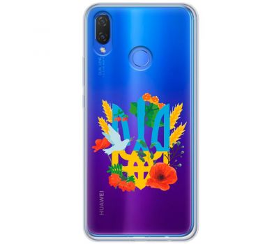 Чохол для Huawei P Smart Plus MixCase патріотичні військовий герб у квітах