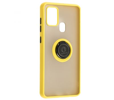 Чохол для Samsung Galaxy A21s (A217) LikGus Edging Ring жовтий