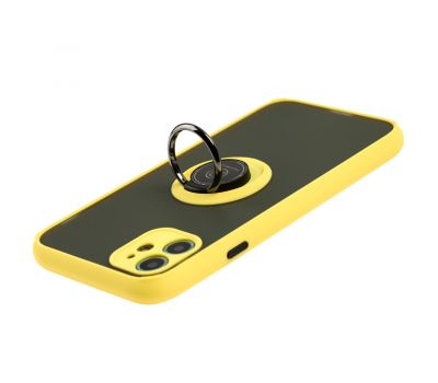 Чохол для iPhone 11 LikGus Edging Ring жовтий 3333884