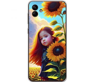 Чохол для Samsung Galaxy A04e (A042) MixCase патріотичні дівчинка в соняшниках