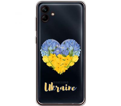 Чохол для Samsung Galaxy A04e (A042) MixCase патріотичні серце з квітами