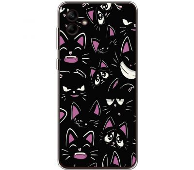 Чохол для Samsung Galaxy A04e (A042) MixCase мультики black cat