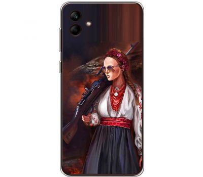 Чохол для Samsung Galaxy A04e (A042) MixCase патріотичні українка з автоматом