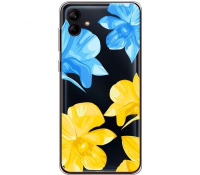 Чохол для Samsung Galaxy A04e (A042) MixCase патріотичні синьо-жовті квіти