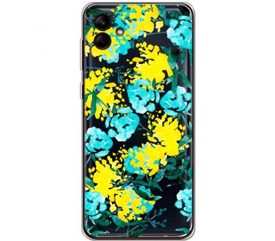 Чохол для Samsung Galaxy A04e (A042) MixCase патріотичні жовто-блакитні квіти