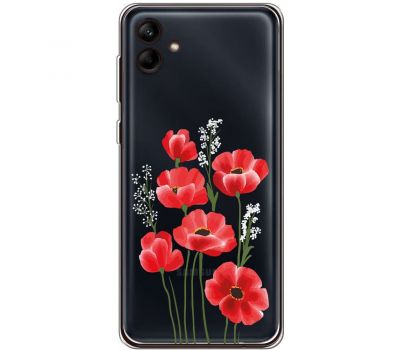 Чохол для Samsung Galaxy A04e (A042) Mixcase квіти маки в польових травах