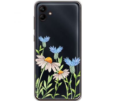 Чохол для Samsung Galaxy A04e (A042) Mixcase квіти волошки та ромашки