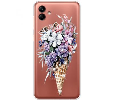 Чохол для Samsung Galaxy A04e (A042) MixCase зі стразами Ice Cream Flowers