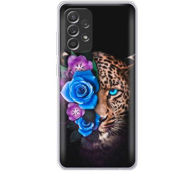 Чохол для Samsung Galaxy A52 MixCase Леопард у квітах