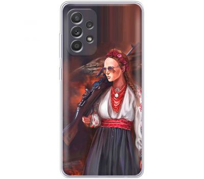 Чохол для Samsung Galaxy A52 MixCase патріотичні українка з автоматом