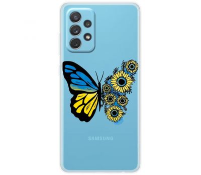 Чохол для Samsung Galaxy A52 MixCase патріотичні жовто-синій метелик