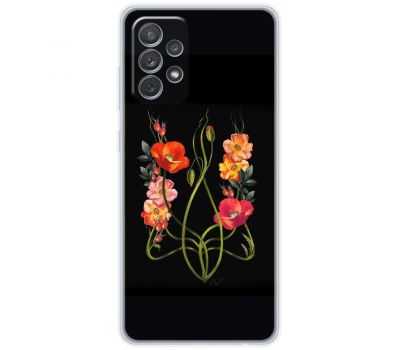 Чохол для Samsung Galaxy A52 MixCase патротичні Тризуб з квітів