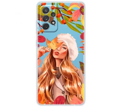 Чохол для Samsung Galaxy A32 (A325) MixCase осінь дівчина у біреті