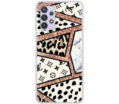 Чохол для Samsung Galaxy A32 (A325) MixCase Леопард Louis Vuitton мозаїка