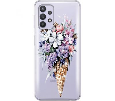Чохол із стразами Samsung A325 Galaxy A32 Ice Cream Flowers