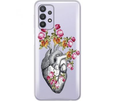 Чохол зі стразами Samsung A325 Galaxy A32 Heart