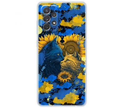 Чохол для Samsung Galaxy A13 (A135) MixCase патротичні cats in a sunflower