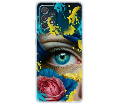 Чохол для Samsung Galaxy A13 (A135) MixCase патріотичні Синє жіноче око