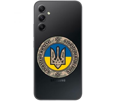 Чохол для Samsung Galaxy A14 MixCase патріотичні шеврон Glory to Ukraine