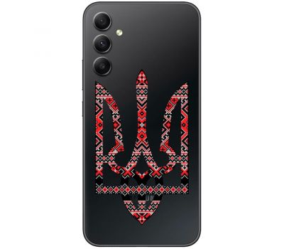 Чохол для Samsung Galaxy A14 MixCase патріотичні тризуб з червоно-чорни