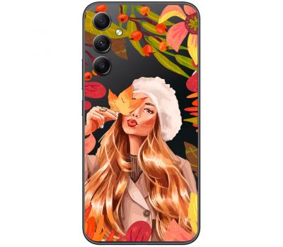 Чохол для Samsung Galaxy A14 MixCase осінь дівчина у біреті