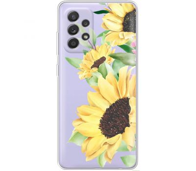 Чохол для Samsung Galaxy A13 (A135) Mixcase квіти великі соняшники