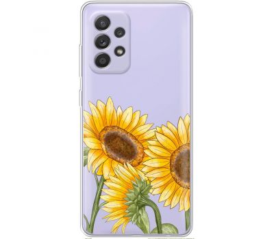 Чохол для Samsung Galaxy A13 (A135) Mixcase квіти три соняшники
