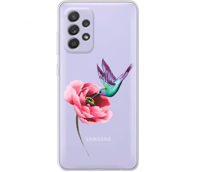 Чохол для Samsung Galaxy A13 (A135) Mixcase квіти колібрі в півоні