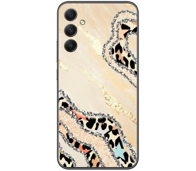 Чохол для Samsung Galaxy A14 MixCase Леопард кристал