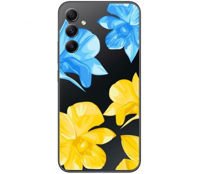 Чохол для Samsung Galaxy A14 MixCase патріотичні синьо-жовті квіти