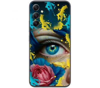 Чохол для Samsung Galaxy A14 MixCase патріотичні Синє жіноче око