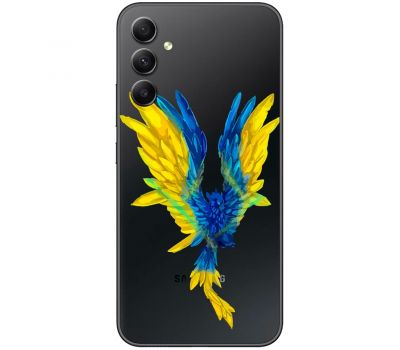 Чохол для Samsung Galaxy A14 MixCase патріотичні жовто-синій птах