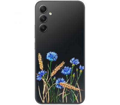 Чохол для Samsung Galaxy A34 (A346) Mixcase квіти волошки в пшениці