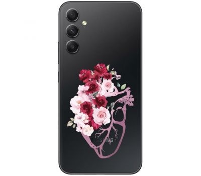 Чохол для Samsung Galaxy A14 Mixcase квіти серце поросло квітами